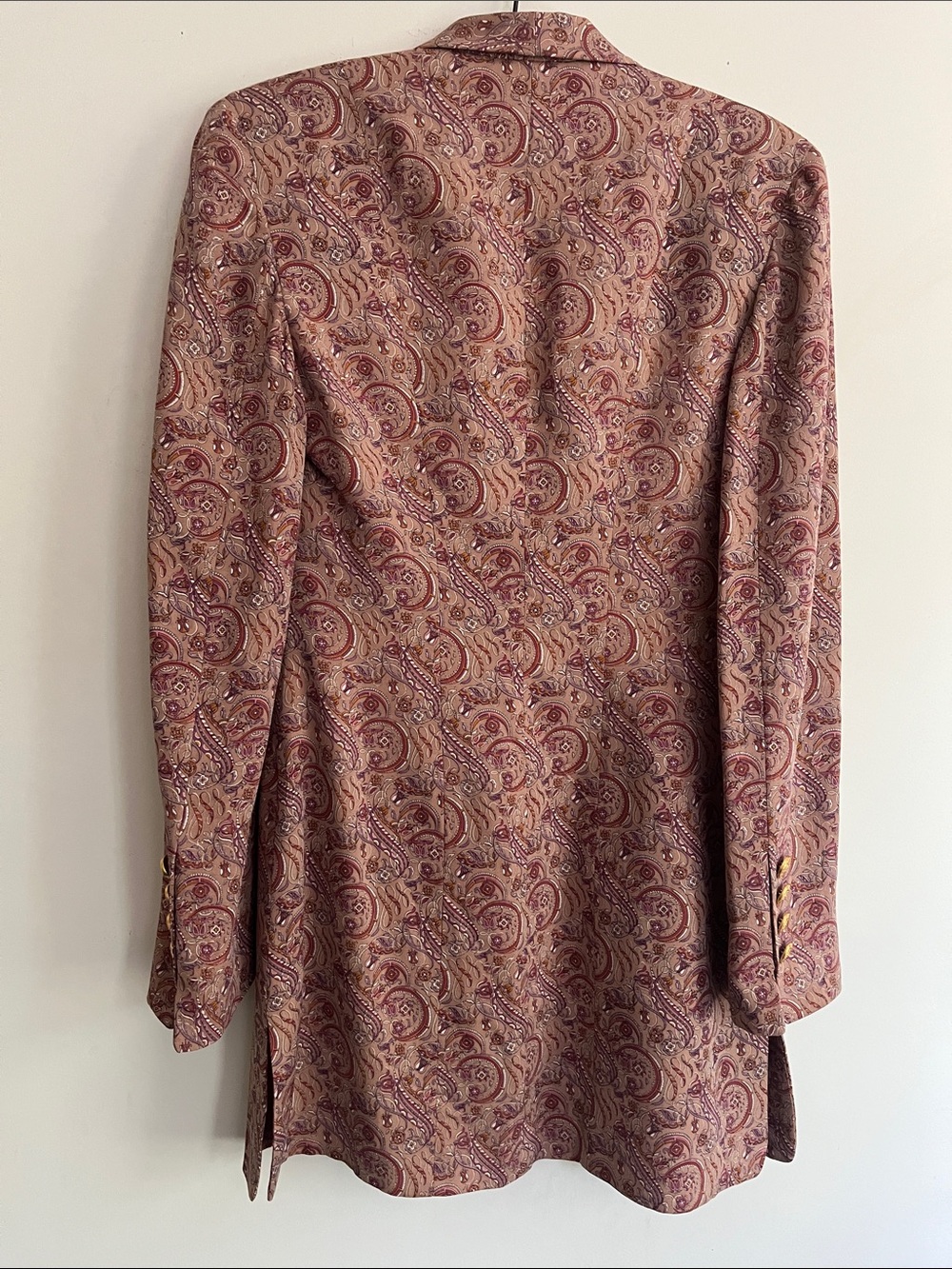 Salvatore Ferragamo Vintage 1990 Blazer Paisley US M Italy - Picture 6 of 8